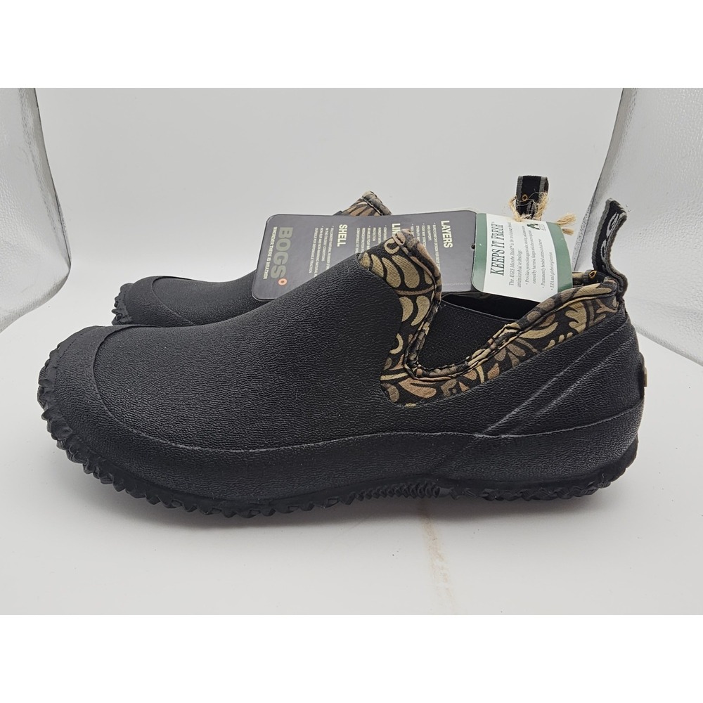 Bogs Urban Walker Black Womens Size 7 Slip On Waterproof Garden Shoes NWT - Picture 10 of 12